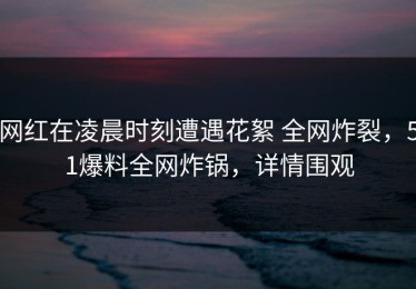 网红在凌晨时刻遭遇花絮 全网炸裂，51爆料全网炸锅，详情围观