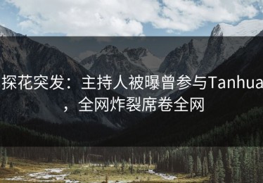 探花突发：主持人被曝曾参与Tanhua，全网炸裂席卷全网