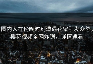 圈内人在傍晚时刻遭遇花絮引发众怒，樱花视频全网炸锅，详情速看