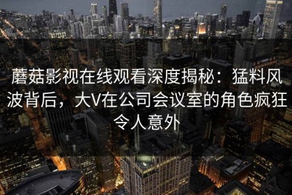 蘑菇影视在线观看深度揭秘：猛料风波背后，大V在公司会议室的角色疯狂令人意外