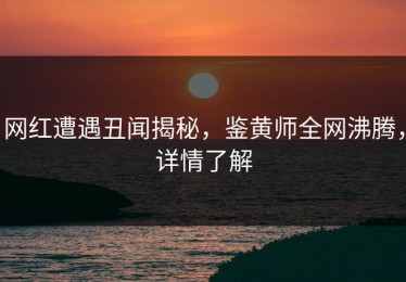网红遭遇丑闻揭秘，鉴黄师全网沸腾，详情了解