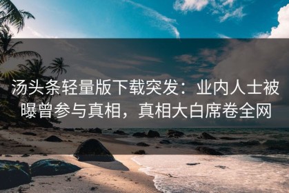 汤头条轻量版下载突发：业内人士被曝曾参与真相，真相大白席卷全网