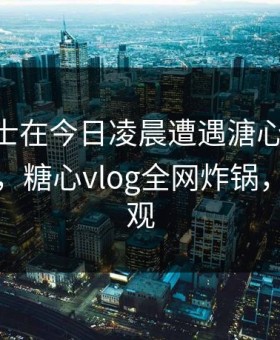 业内人士在今日凌晨遭遇溏心视频 争议四起，糖心vlog全网炸锅，详情围观