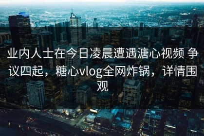 业内人士在今日凌晨遭遇溏心视频 争议四起，糖心vlog全网炸锅，详情围观