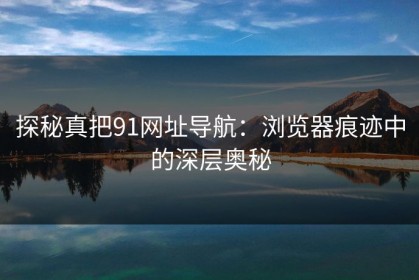 探秘真把91网址导航：浏览器痕迹中的深层奥秘
