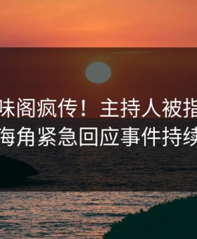 本周原味阁疯传！主持人被指引爆全场，海角紧急回应事件持续发酵