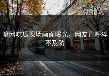暗网吃瓜现场画面曝光，网友直呼猝不及防