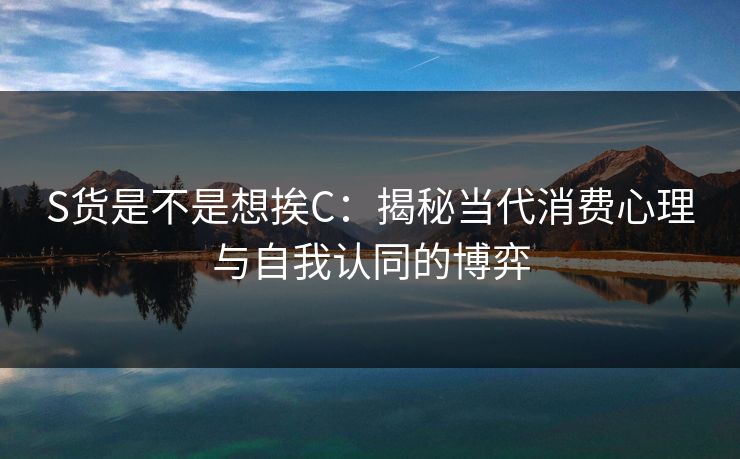 S货是不是想挨C:揭秘当代消费心理与自我认同的博弈 S货是不是想挨C:揭秘当代消费心理与自我认同的博弈