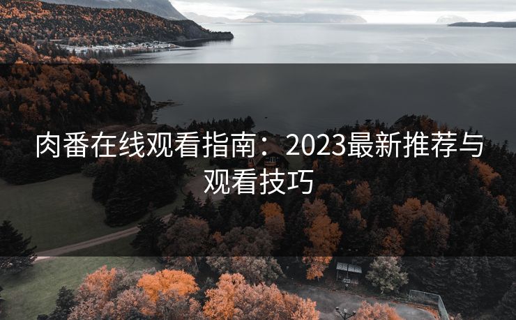 肉番在线观看指南：2023最新推荐与观看技巧