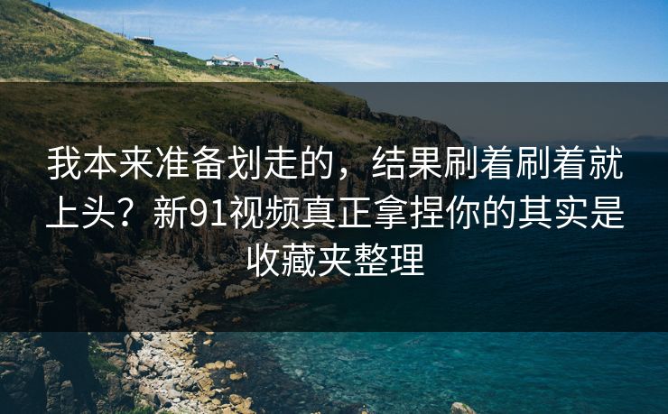 我本来准备划走的,结果刷着刷着就上头?新91视频真正拿捏你的其实是收藏夹整理 我本来准备划走的,结果刷着刷着就上头?新91视频真正拿捏你的其实是收藏夹整理